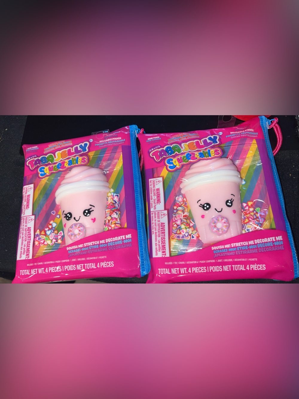 Taba Jelly Squeezables Pink Cupcake Squishy Favor Pack